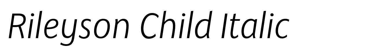 Rileyson Child Italic